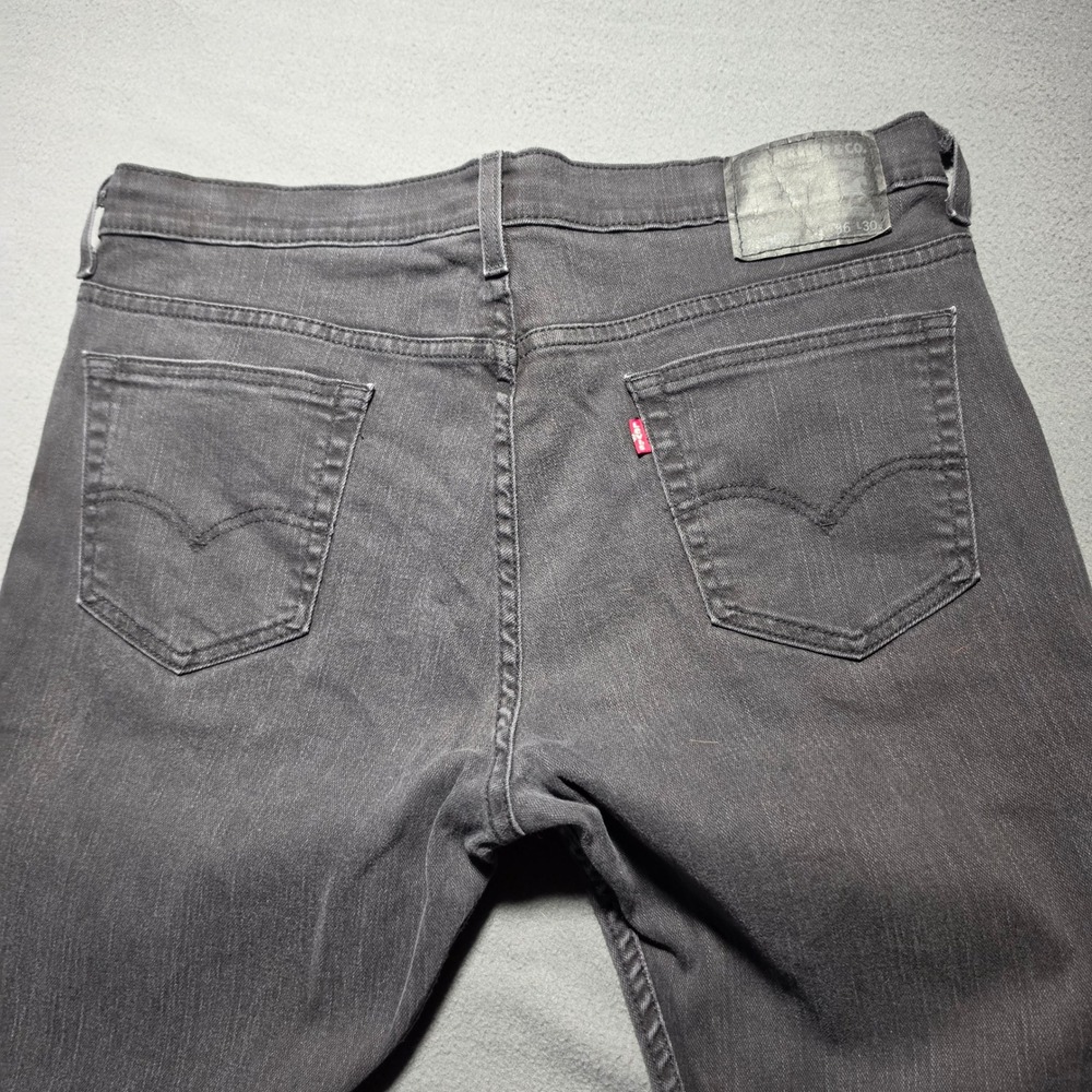 Levis 569 Loose Straight Jeans Mens 36x30 Black Denim Pants 0318 - Picture 4 of 8